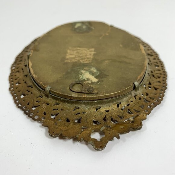 Portrait Miniature Elizabeth Duchess Devonshire Victorian Gold Tone Oval Frame - Picture 6 of 8